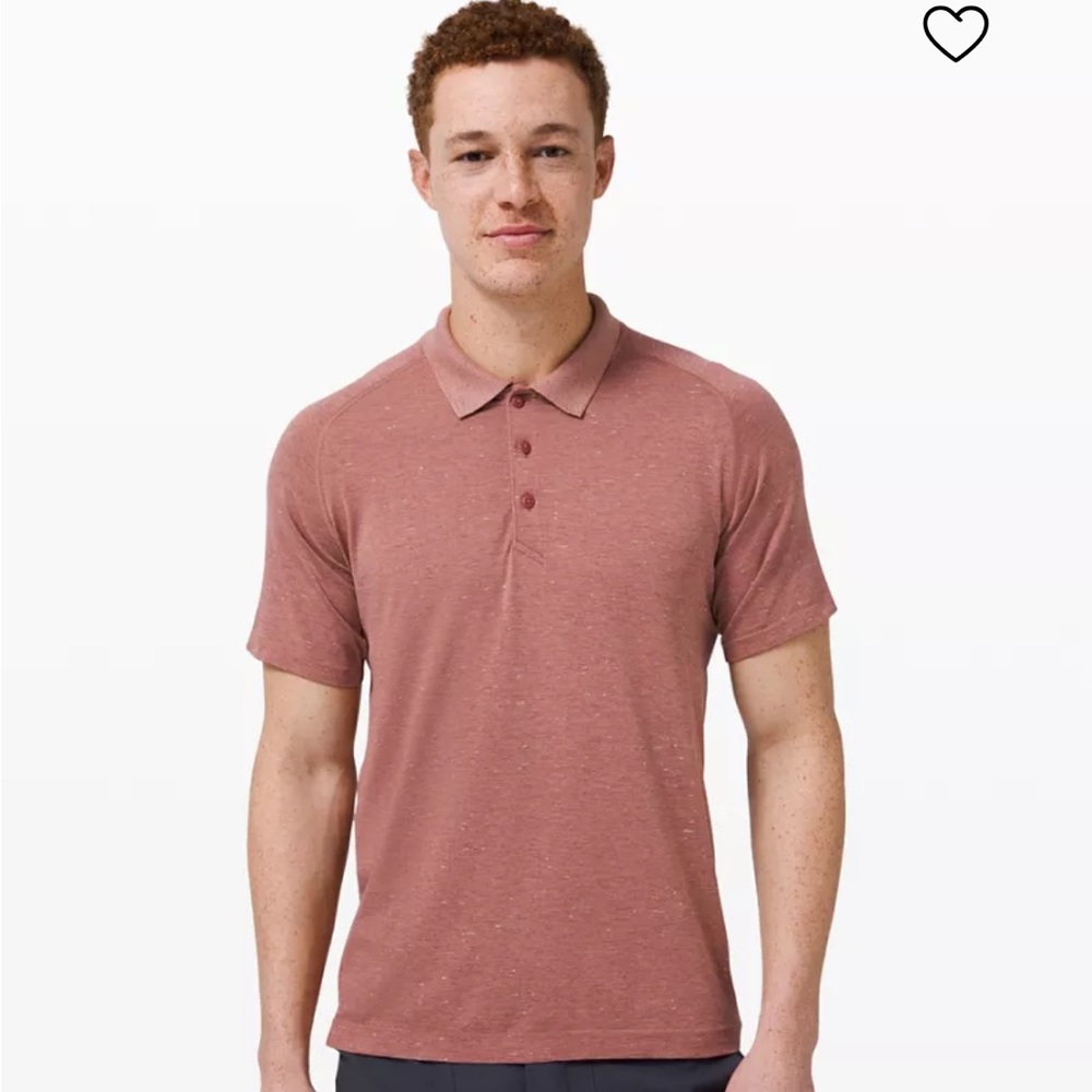 lululemon athletica Men's Polo Shirt in Soft Pink